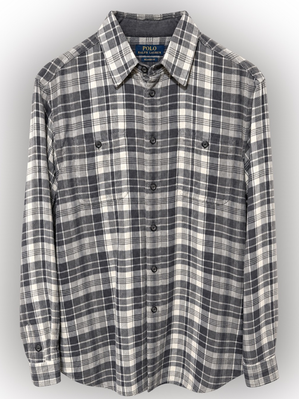Polo Ralph Lauren Men’s Medium Relaxed Fit Plaid Flannel Shirt